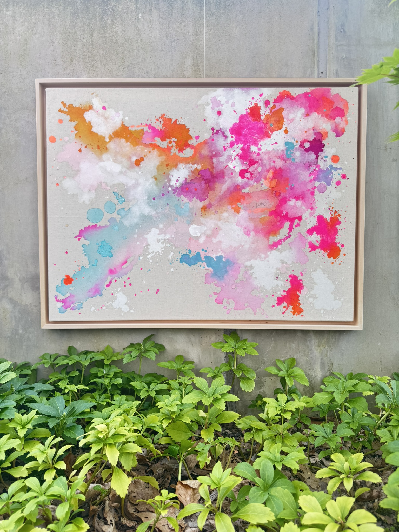 Neonrauschen - Wolkig, 2026, Acryl auf roher Baumwollleinwand, Ansicht 5